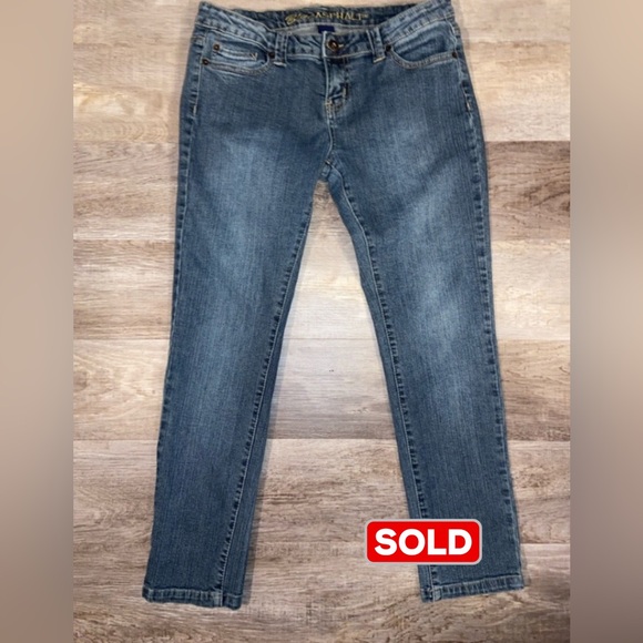 Blue Asphalt Denim - Blue Asphalt Skinny Jeans Women's Size 11 Short Blue Low Rise Dark Wash (O)